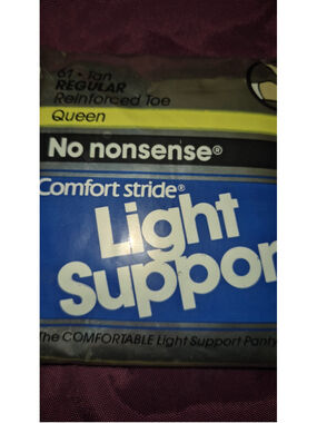 NO NONSENSE - QUEEN...TAN - LIGHT SUPPORT REINFORCED TOE PANTYHOSE